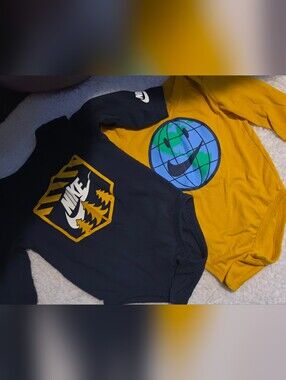 Nike Kids One-Piece Bodysuits - Black & Mustard Yellow